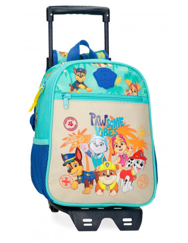 42621T2 MOCHILA ADAP. 28CM.C/CARRO PAW PATROL PAWSOME VIBES